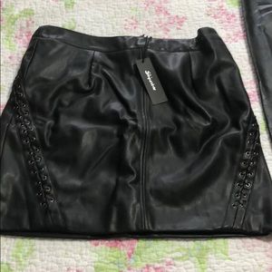 Faux Leather Skirt